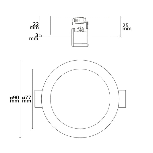 BRUSH | Inbouwframe | rond | gatmaat 78mm | geborsteld aluminium | voor GU10/MR16