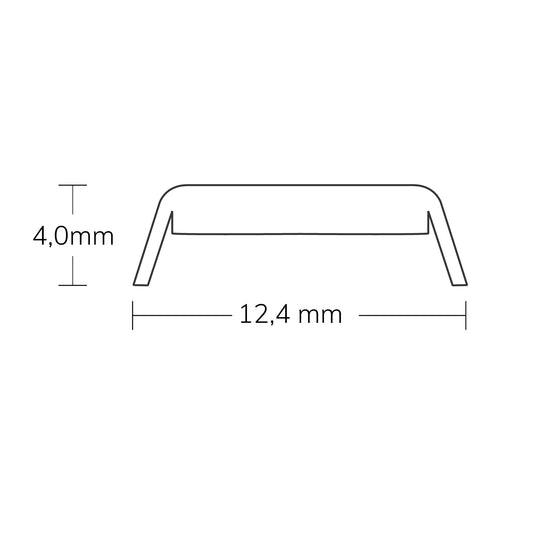 MILKY | Profielaccessoire | afdekking melkwit glad | voor MINI/MAXI/ROUND/CORNER10 | 200cm