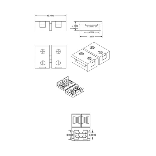 C1-28 | Connector | clipverbinder | 2-polig | LED-strip 8mm | IP20 | max. 5A