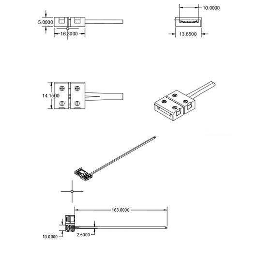 C1-210 | Connector | clipverbinder | 2-polig | LED-strip 10mm | IP20 | max. 5A