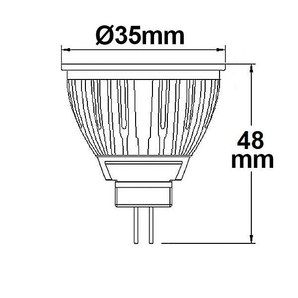 MR11 COB | LED-lamp | GU4 | 3W | warm wit | 38°