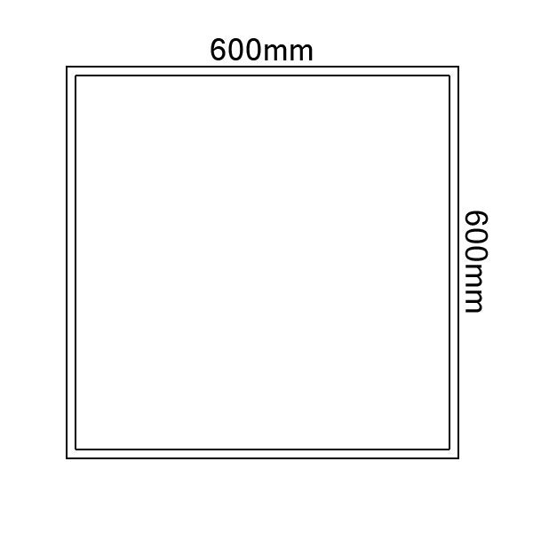 Installatiemateriaal | Opbouwframe voor LED paneel 600 | wit