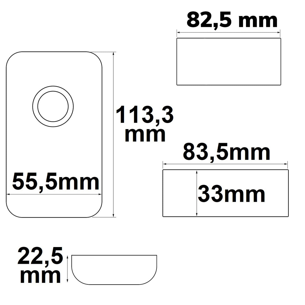 Controller | RGB touch | radio | vlak | 12-24V | 3x6A
