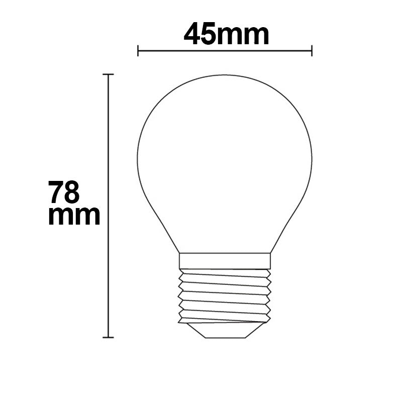 LED-lamp | E27 kogel | mat | 2700K | 4W | dimbaar