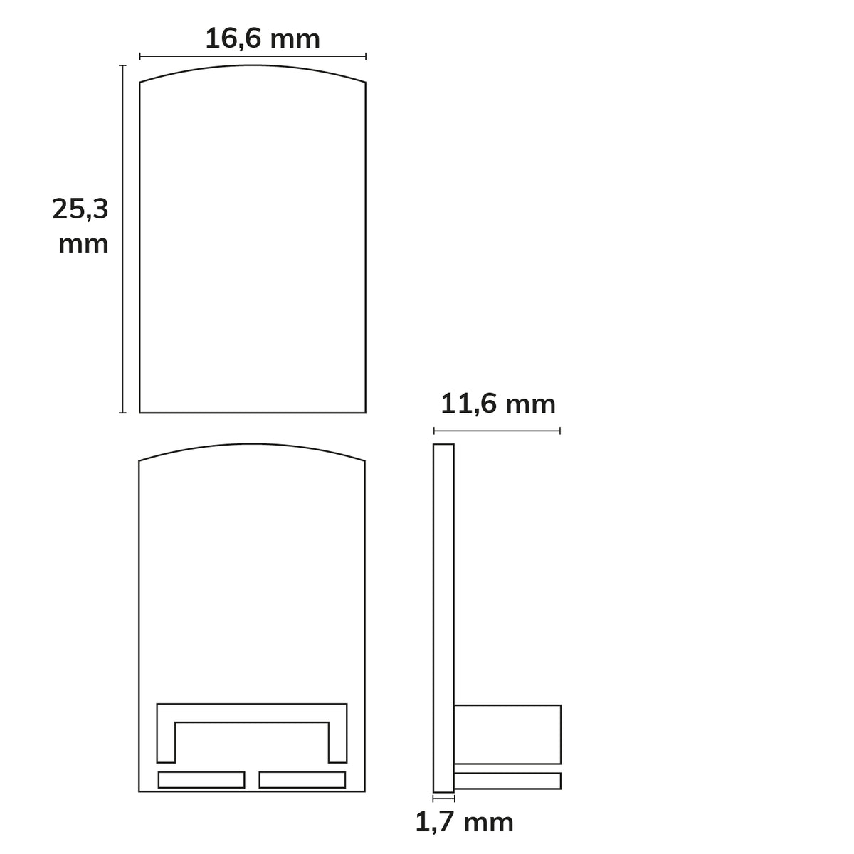 SURF12 RAIL | Profielaccessoire | Eindkap EC16 | met COVER4 | zonder kabeluitgang | PVC