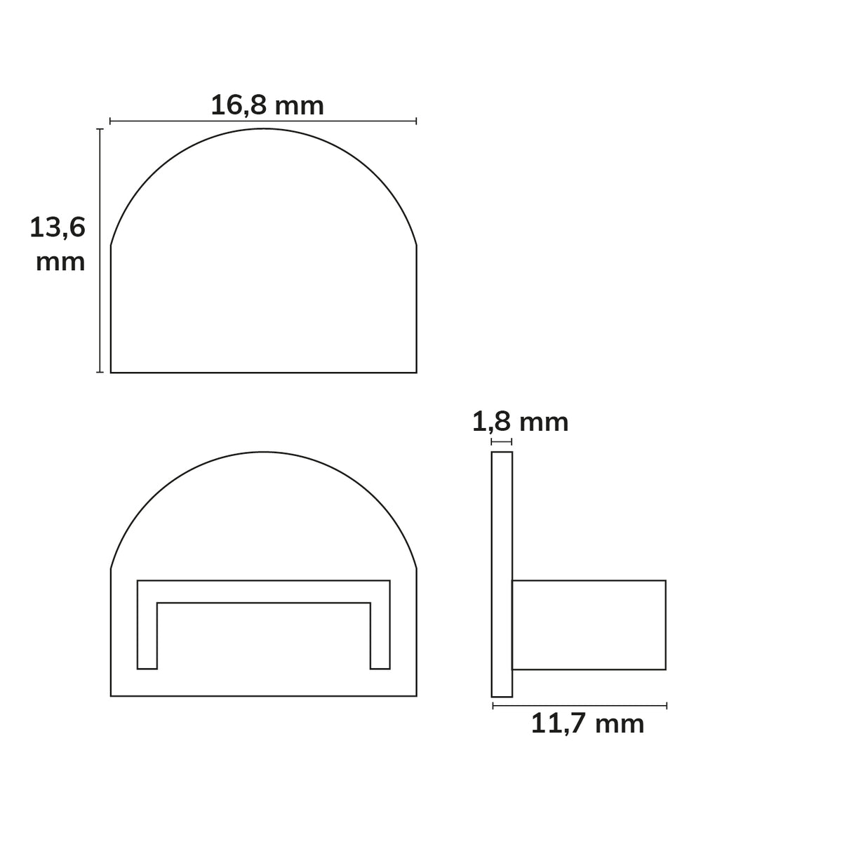 EC37 | Profielaccessoire | eindkap grijs voor SURF12 BORDERLESS FLAT + COVER5 | 1 stuk