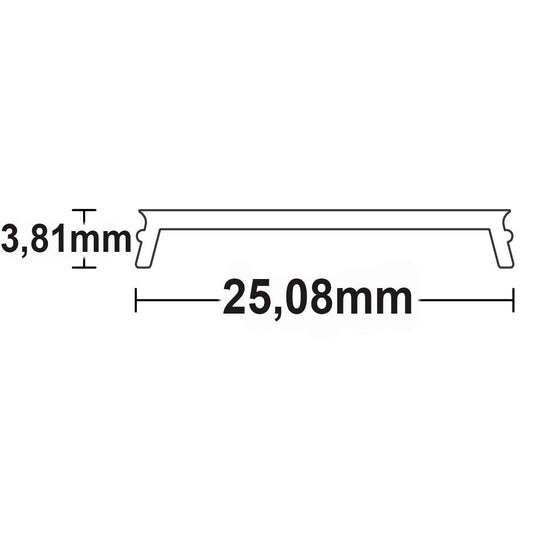 COVER36 | Profielaccessoire | Afdekking wit mat | 200cm | voor SURF20/DIVE20 (FLAT)