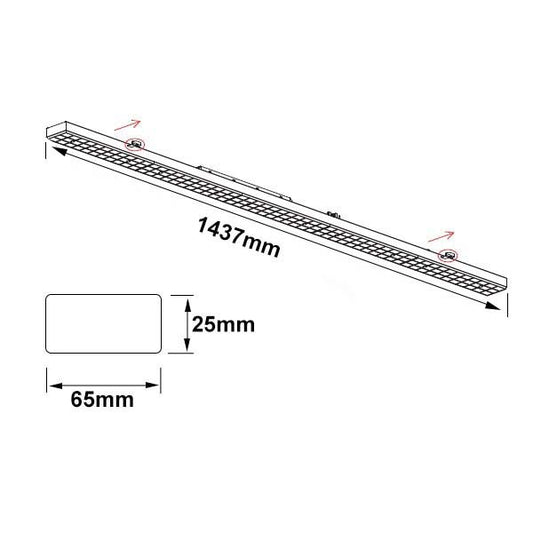 FastFix S | Lichtlijnmodule | 1,5m | 25-75W | 180lm/W | DALI dimbaar