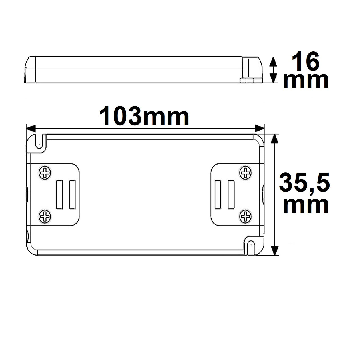 LED driver | 12V | 0-15W | ultravlak | smal