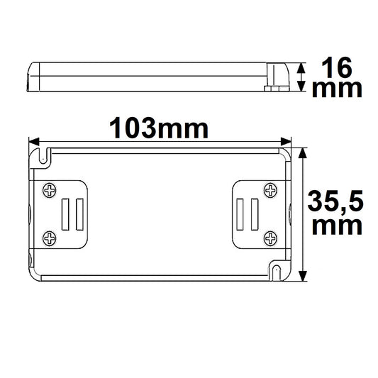 LED driver | 12V | 0-15W | ultravlak | smal