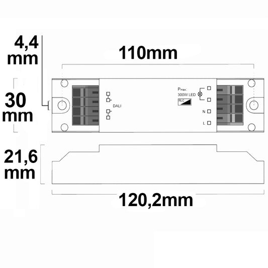 Dimmer | DALI universeel | voor 230V LED | 10-300VA