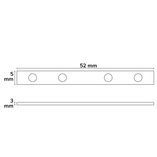 SURF12 Rail | Profielaccessoire | Verbinder 180° | 4 stuks