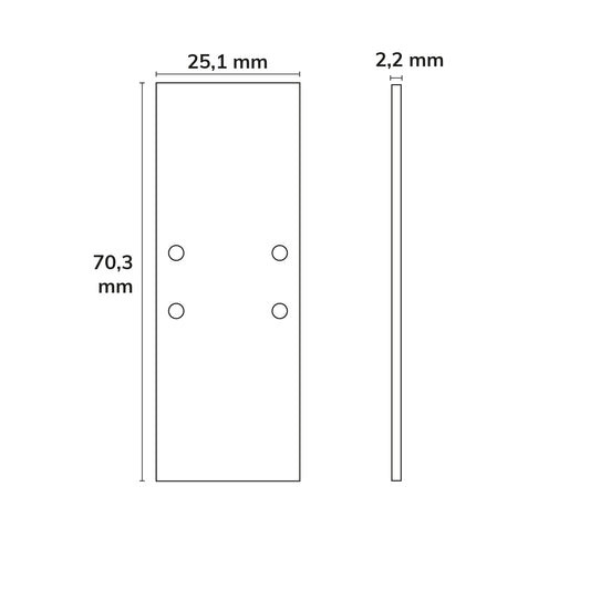 EC66 | Profielaccessoire | Eindkap 2SIDE | zilver | 2 stuks