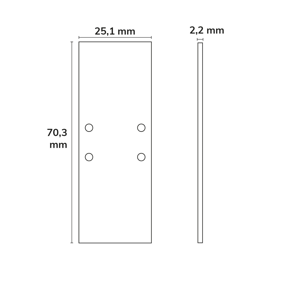 EC66 | Profielaccessoire | eindkap aluminium voor 2SIDE | 2 stuks