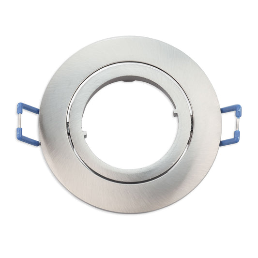 Inbouwframe | rond | gatmaat 68mm | aluminium satijn nikkel | voor GU10/MR16