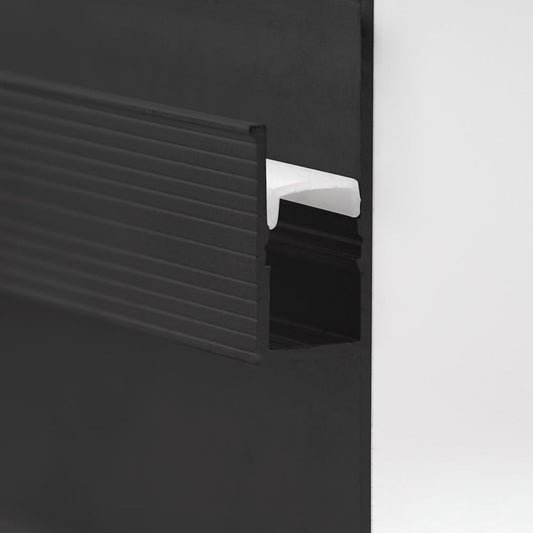 Single Curve | Aluminium profiel | gipsplaat | zwart | 200cm