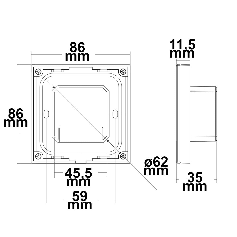 Sys-Pro | Dimmer | 1 zone | touch/radio | 230V | zwart | 360VA