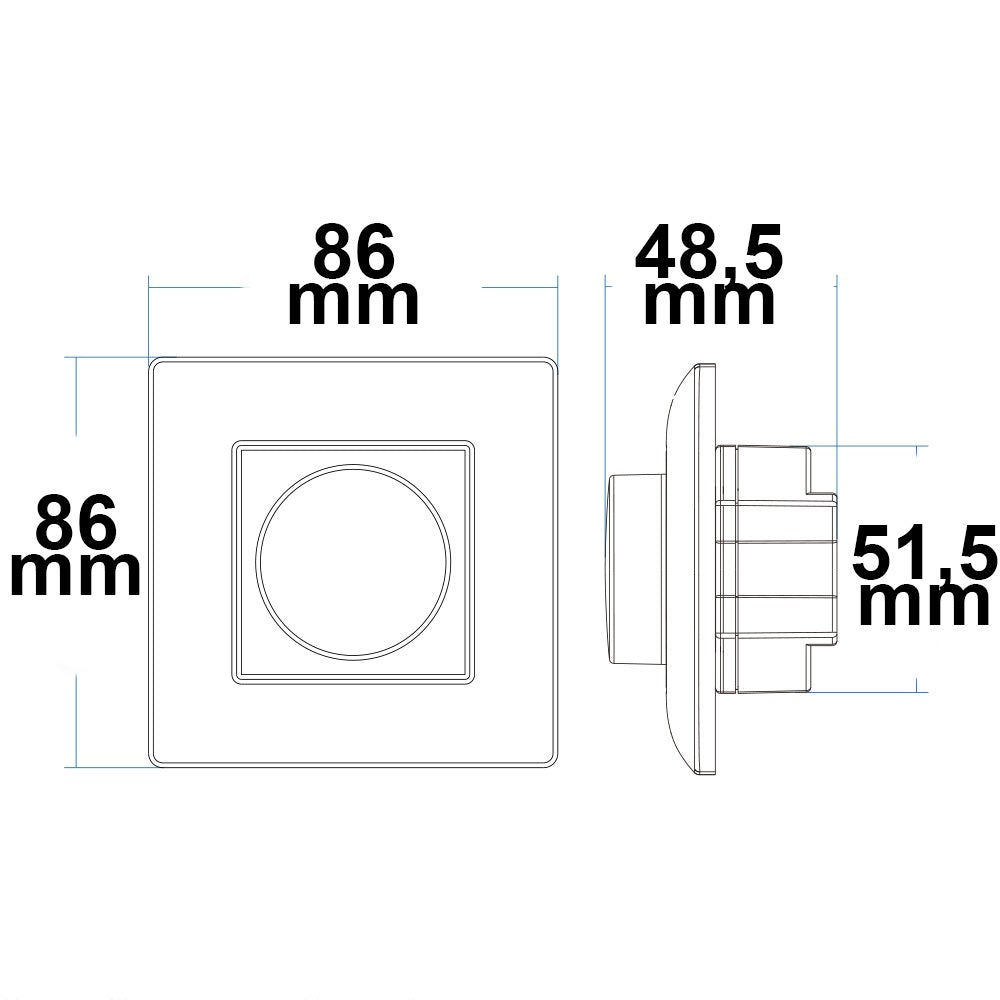 Sys-Pro | Dimmer | 1 zone | inbouw draaiknop/radio | 230V | 360VA