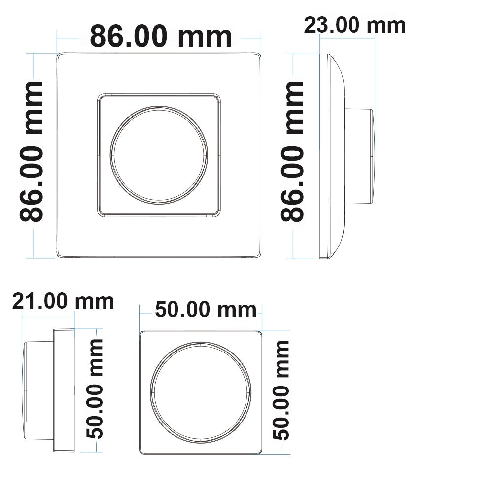Sys-Pro | Afstandsbediening | single color | 1 zone | draaiknop opbouw