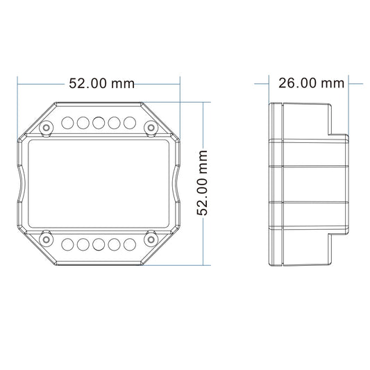 Sys-Pro | Dimmer | push/radio mesh | 0/1-10V uitgang | schakelcontact | 85-265V | 1,5A