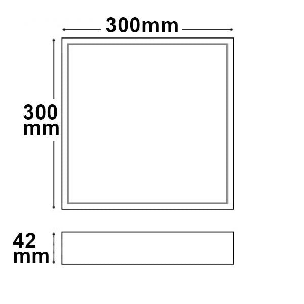 PRO | Plafondlamp | vierkant 300x300mm | ColorSwitch 2700/3000/4000K | 30W | dimbaar | zwart