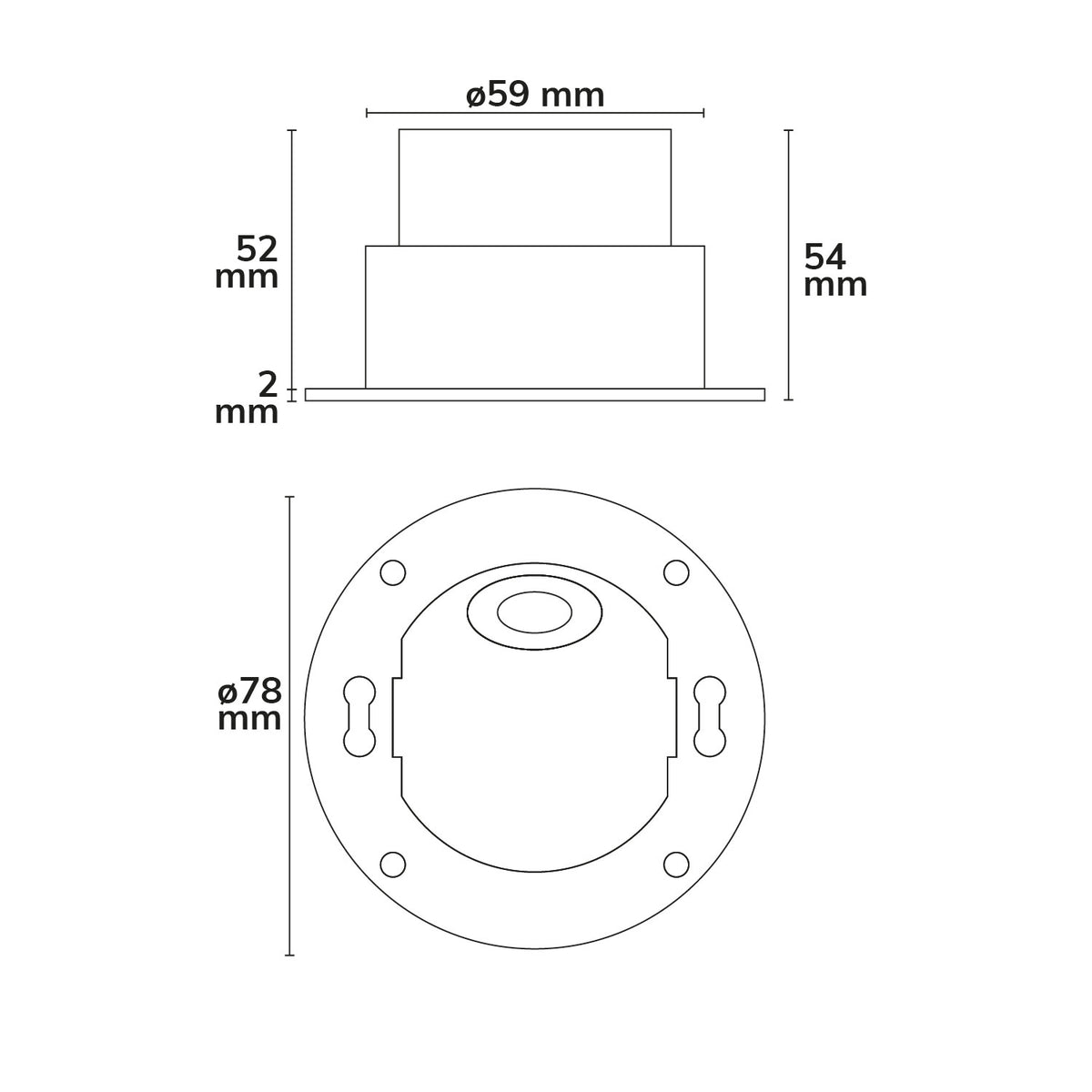 Sys-Wall68 MiniAMP | Wandinbouwarmatuur | 3W | 24V | incl. inbouwdoos