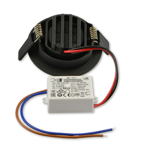 Slim68 | Inbouwspot | zwart | rond | 9W | dimbaar