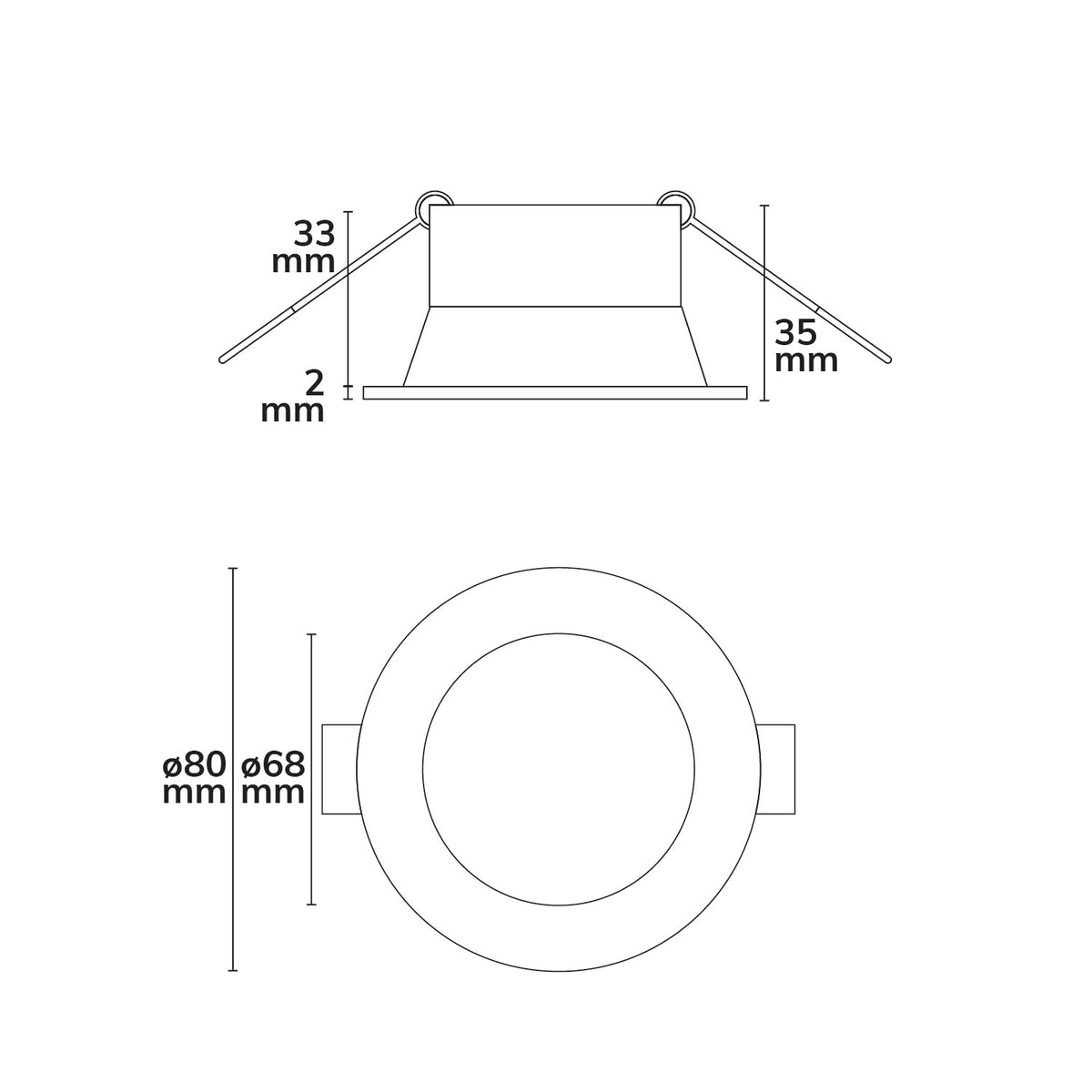 Sys-68 | Inbouwframe | voor GU10/MR16 | IP20 | incl. GU10 fitting | exclusief afdekring