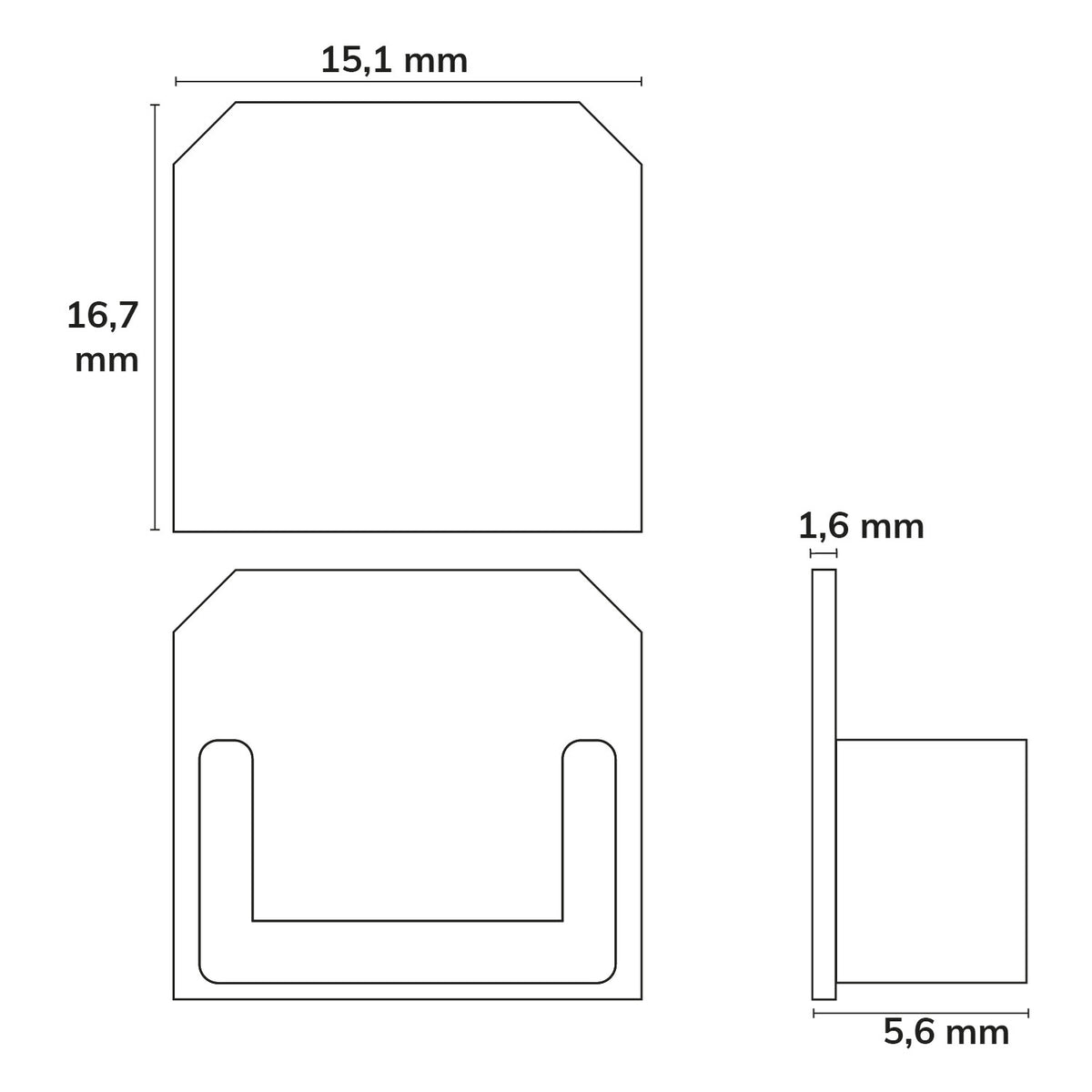 Profielaccessoire | Eindkap E208 | gipsplaat T-profiel 14 | 1 stuk