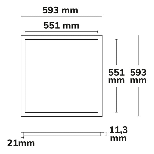 Frame 600 | LED Paneel | PowerSwitch 21-40W
