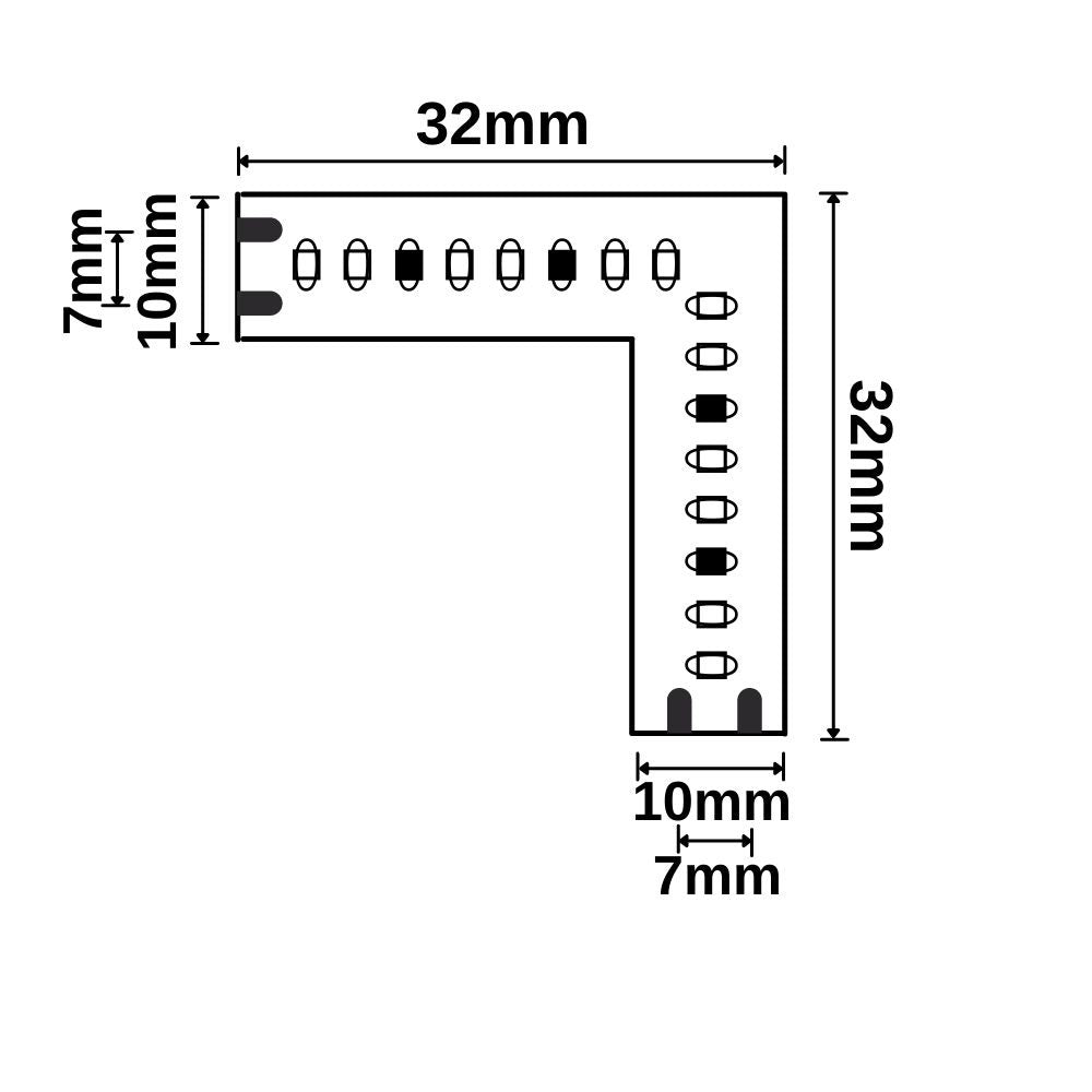 MiniAMP CRI919/940 CCT | Connector | lichtgevende hoekverbinder | 12V | IP20 | 1,5W