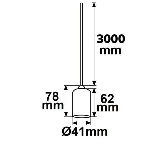 Fitting | E27 | zwart | zwarte kabel 300cm