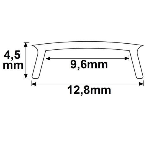 COVER52 | Profielaccessoire | Afdekking zwart mat | 600cm | voor SURF11/CORNER11