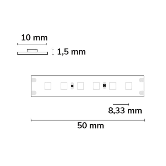 CRI819/840 CCT | LED-strip | Amber+Lime | 5m | 1900K-4000K | 10W+10W | 240 LED/m | 24V | IP20