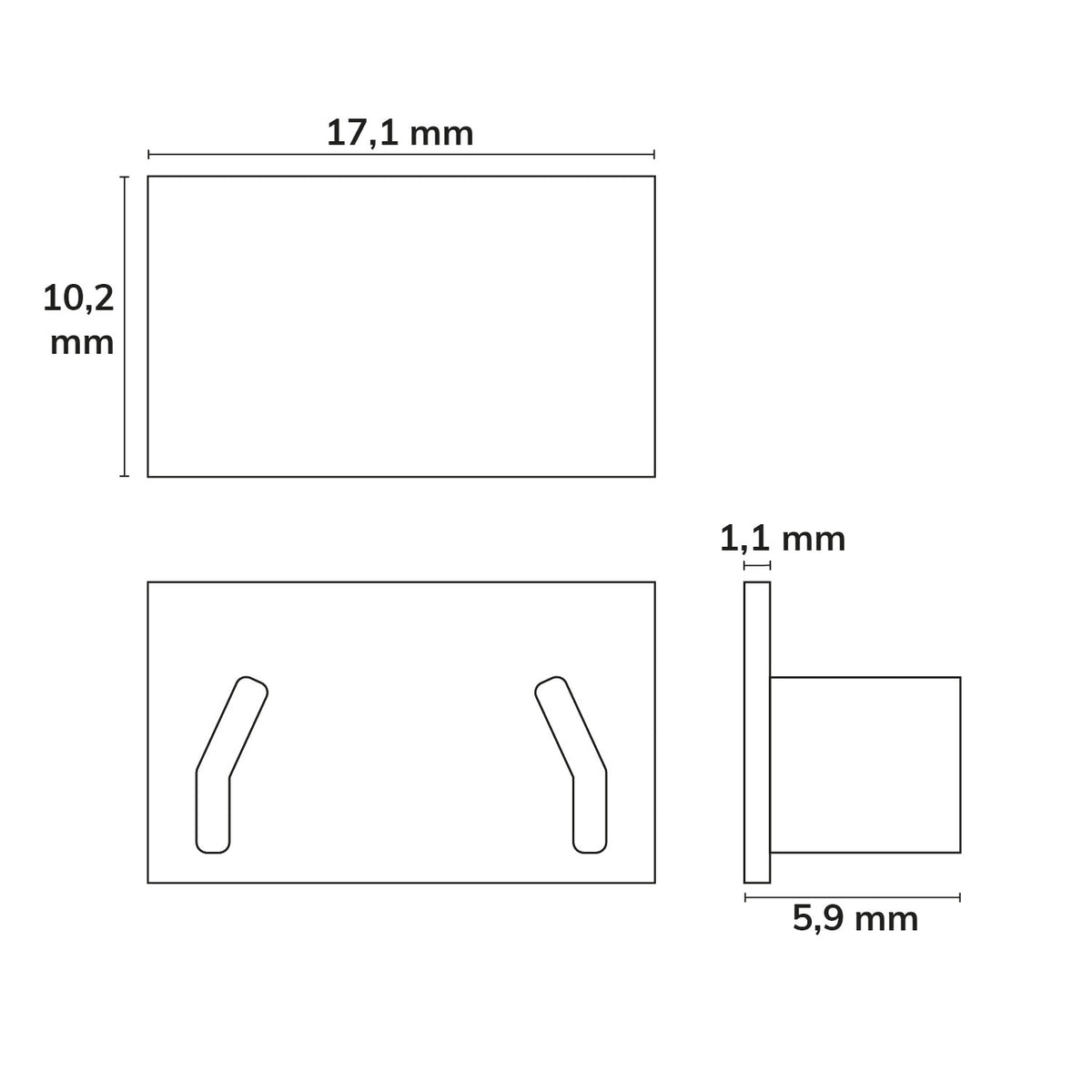 EC98 | Profielaccessoire | eindkap wit | voor GROUND-IN10