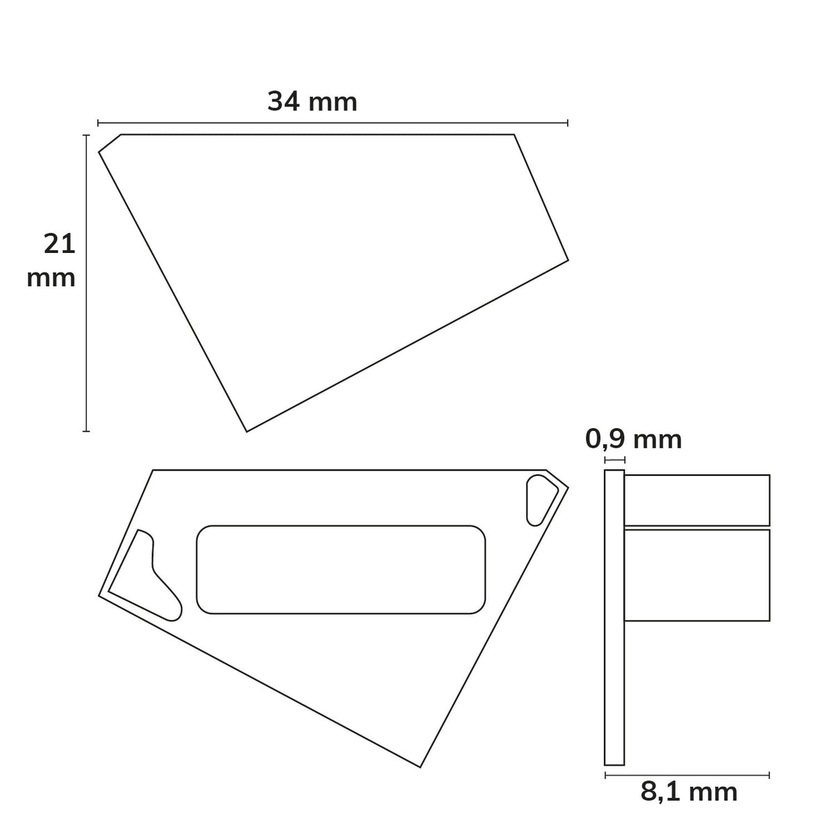 EC110 | Profielaccessoire | eindkap wit | voor CORNER18 | links