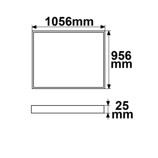 H25 | Lichtframe | binnenmaat 900x1000mm | dynamic white | 78W | CRI92