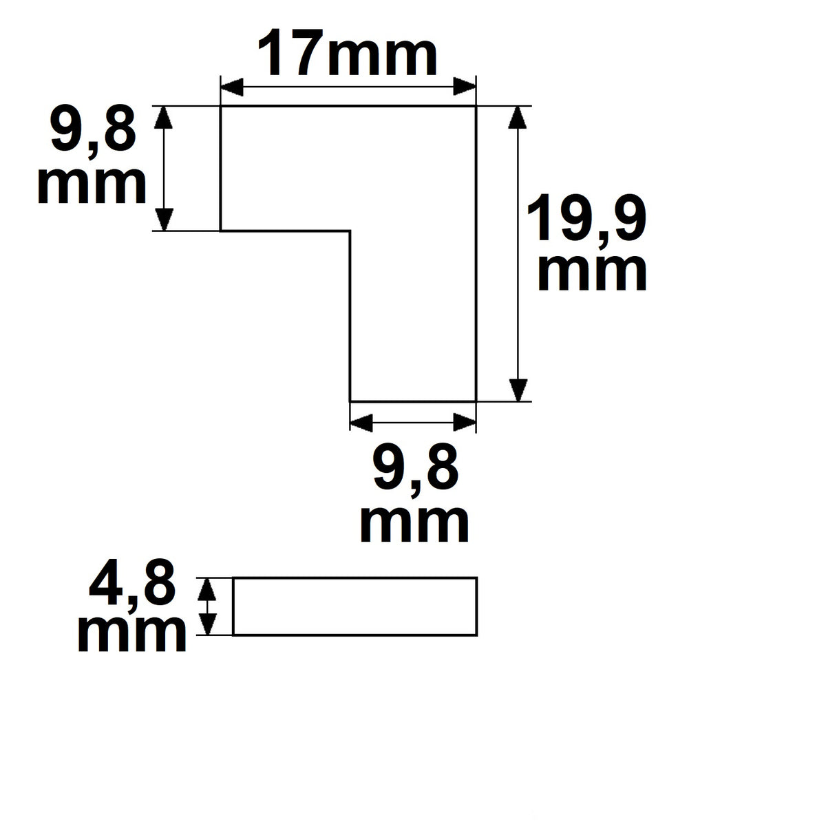 K2-28 | Connector | hoekverbinder | 2-polig | LED-strip 8mm | IP20 | max. 4A