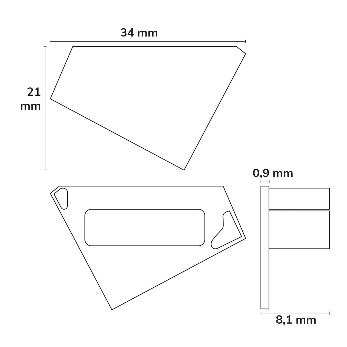 EC110R | Profielaccessoire | eindkap zwart | voor CORNER18 | rechts