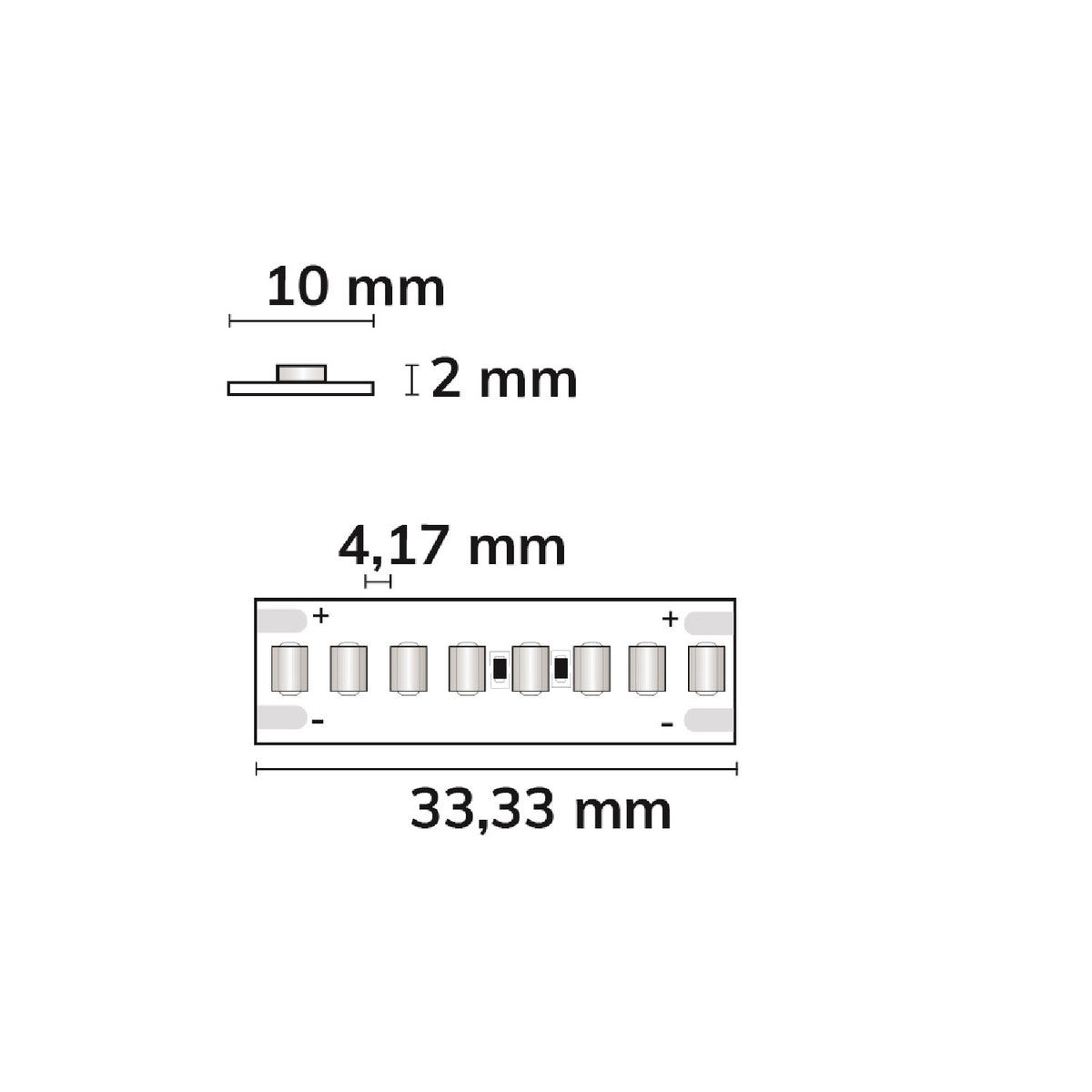 HEQ927 High Bright | LED-strip | 5m | 2700K | 22W/m | 48V | IP20