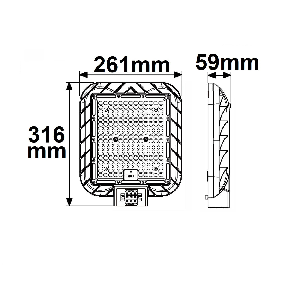 EM145 | Straatarmatuur | module | 145W | IP65 | 4000K | grijsbruin