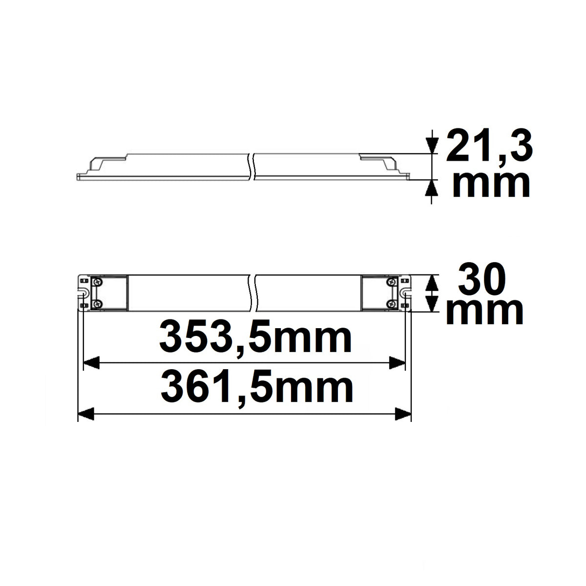 LED driver | CCT PWM | 24V | 0-60W | 2 kanalen | Push/DALI-2 DT8 | ultraslim