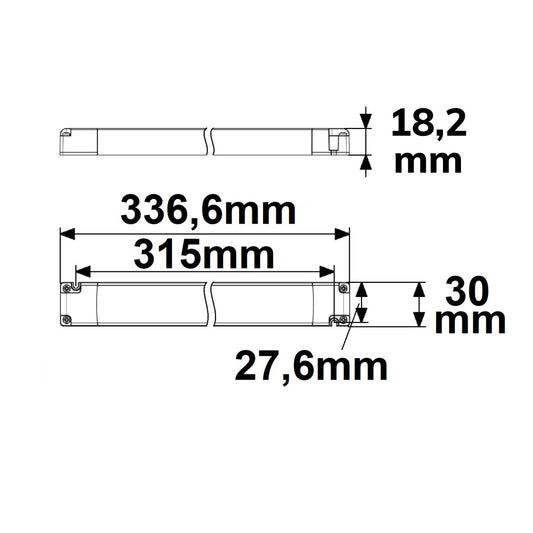 LED driver | CCT PWM | 24V | 0-100W | 2 kanalen | Push/DALI-2 DT8 | ultraslim