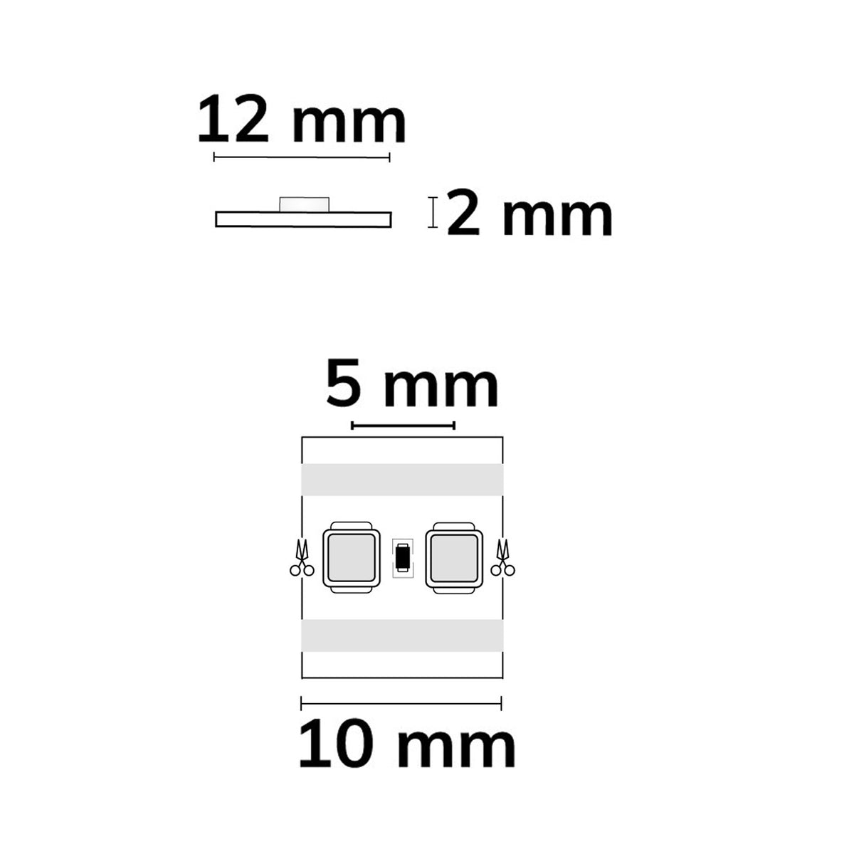 FC927 | LED-strip | 5m | 2700K | 10W/m | 140 lm/W | 200 LED/m | 24V | IP20