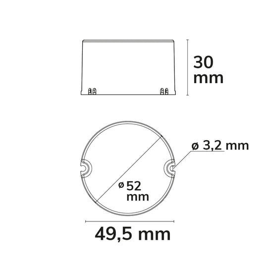LED driver | inbouwdoos | PWM | 24V | 12-25W | inbouwdiepte 30mm | IP65 | dimbaar