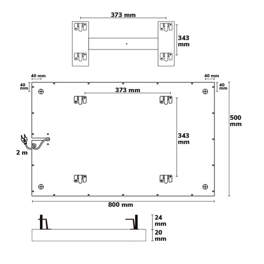 BEST STANDARD | Infraroodpaneel | 500x800mm | 370W