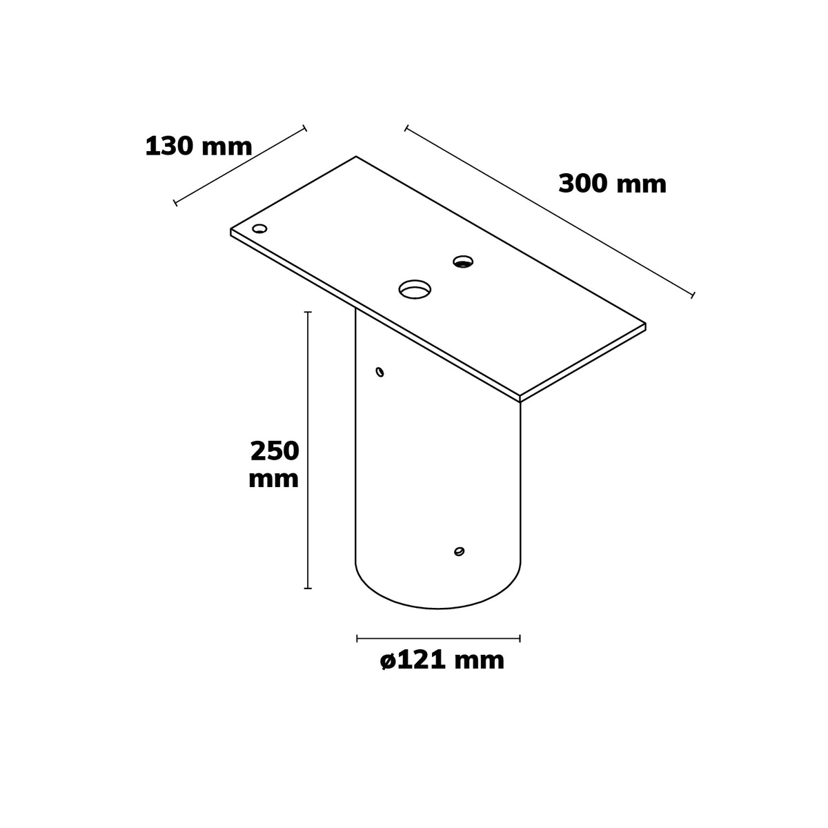 Traverse | opzetmaat 89/108mm | voor 1 breedstraler
