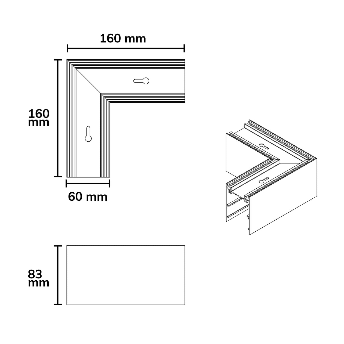 LINKLINE50 | Connector | L-verbinder verlicht | 4W | wit