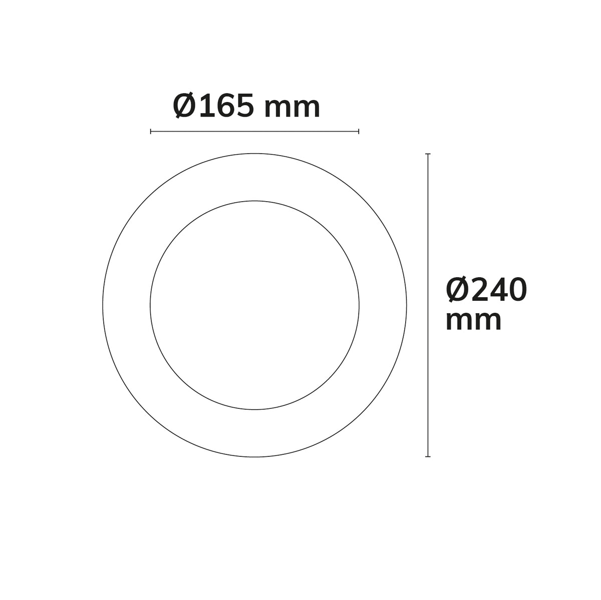 Installatiemateriaal | Adapterring gatmaat 165mm naar 240mm