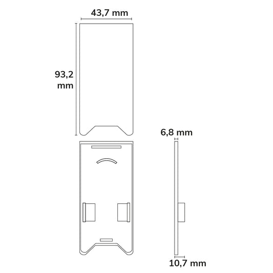 HALON | Profielaccessoire | Eindkap EC121 met lichtsluis | voor U-cover C68 | wit | 2 stuks